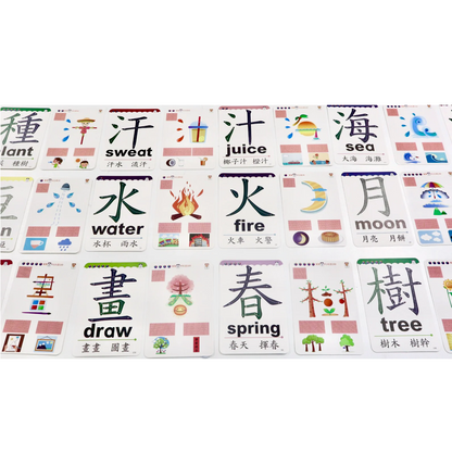 Tarjetas didácticas táctiles de imágenes para todo el cerebro (chino e inglés): Palabras 1–150 [Set 1]