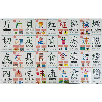 Tarjetas didácticas táctiles de imágenes para todo el cerebro (chino e inglés): Palabras 1–150 [Set 2]